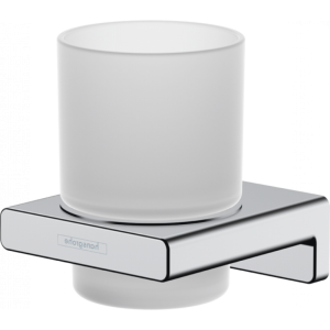 Стакан для зубной щетки и пасты Hansgrohe AddStoris хром - общий вид