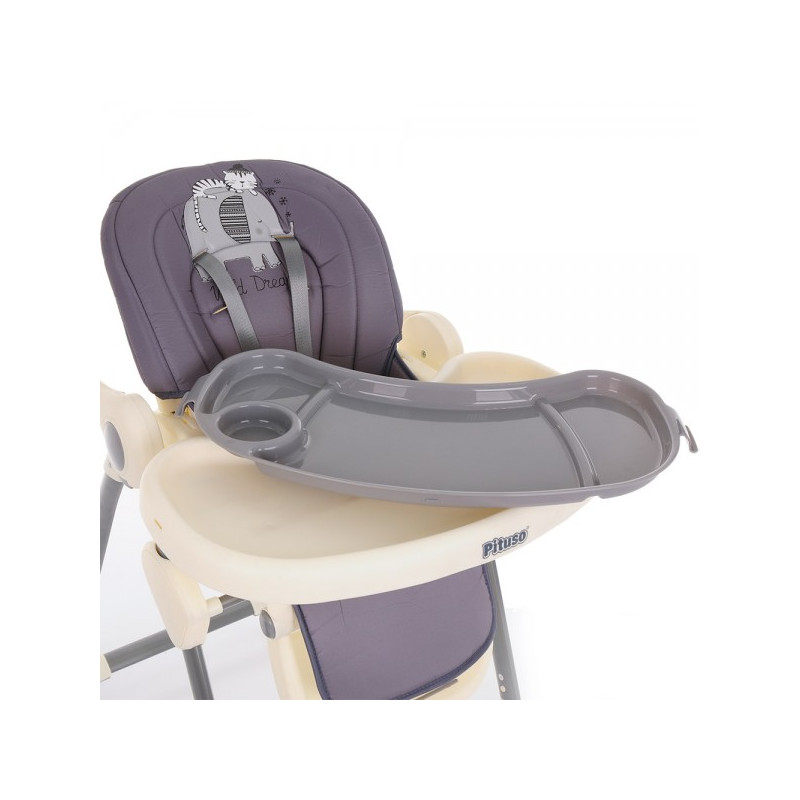 Стульчик для кормления Pituso Mimi Grey поднос