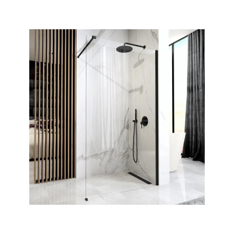 Душевая стенка Rea Aero Black REA-K6597 общий вид