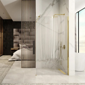 Душевая стенка Rea Aero N Gold REA-K8442 вид спереди