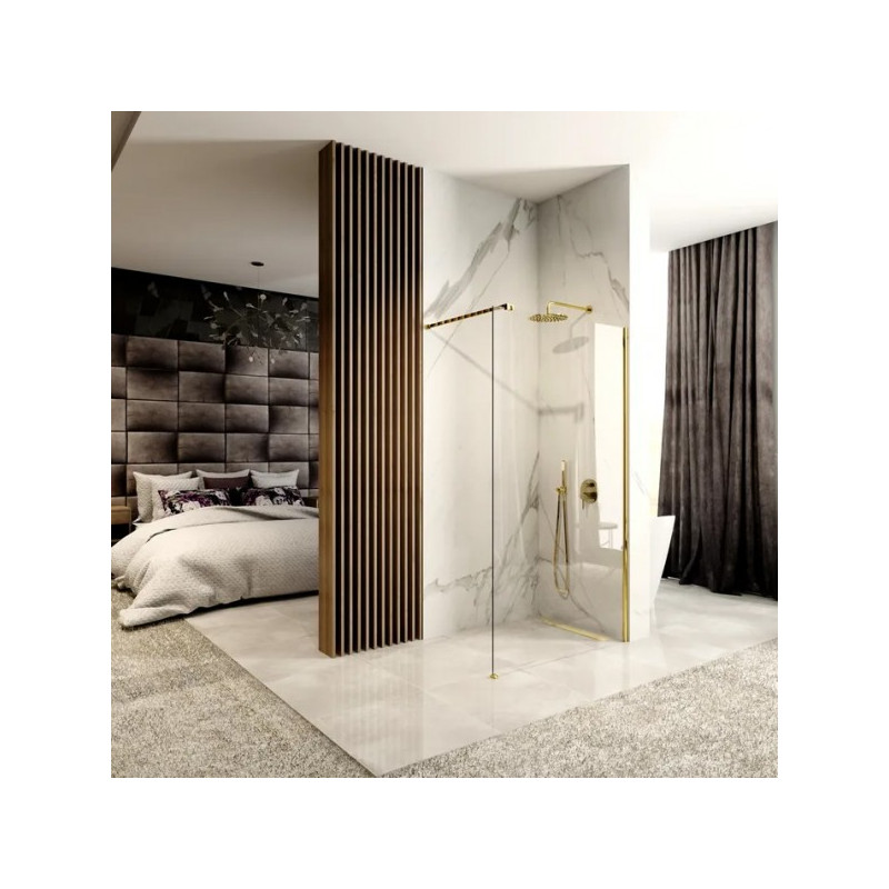 Душевая стенка Rea Aero N Gold REA-K8443 вид сбоку