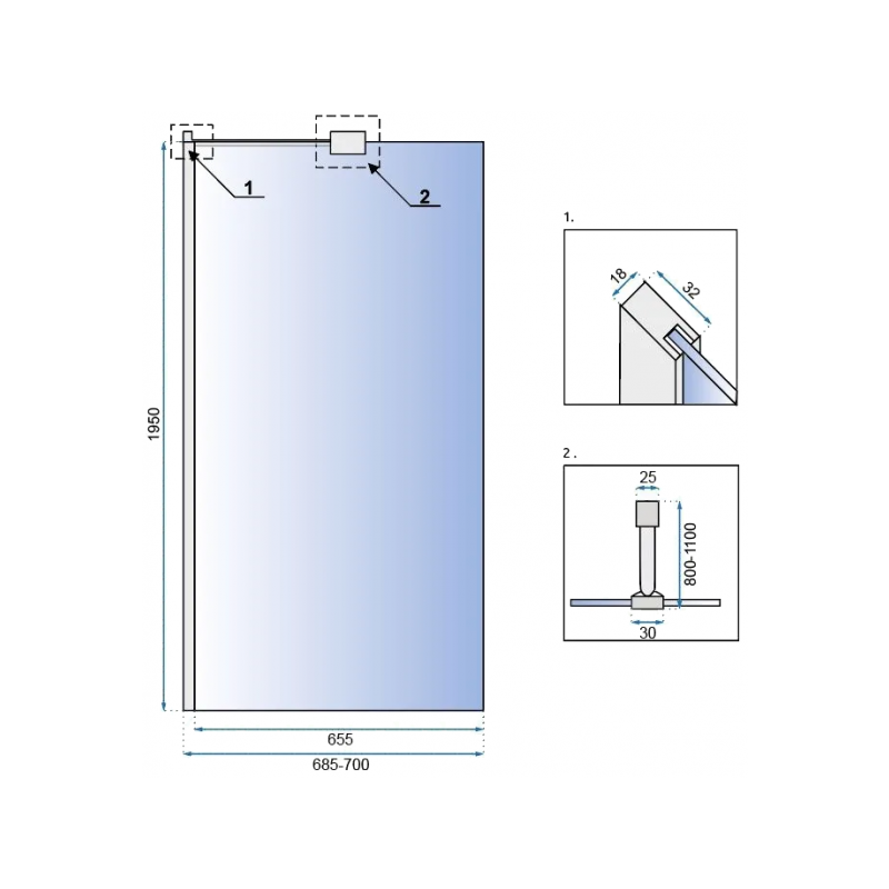 Душевая стенка Rea Aero N REA-K7840 параметры