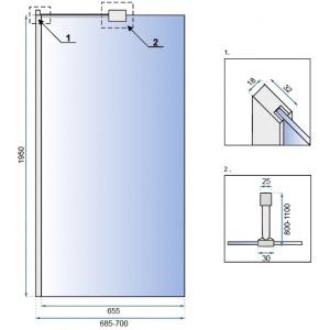 Душевая стенка Rea Aero N REA-K7840 параметры