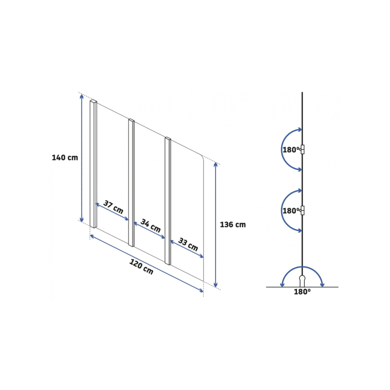 Душевая шторка Rea Agat-3 REA-W0301 параметры