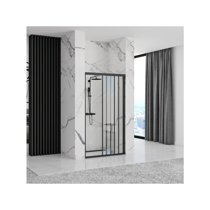 Душевая дверь Rea Alex Black REA-K9639 раскрытая дверцв