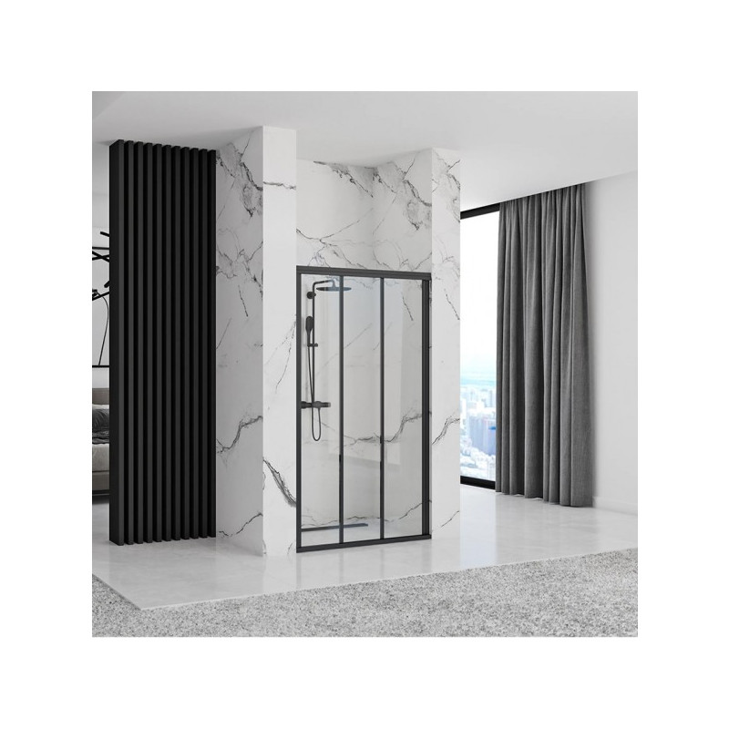 Душевая дверь Rea Alex Black REA-K9639 вид сбоку