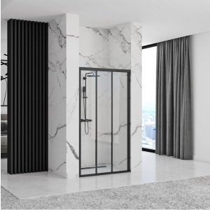 Душевая дверь Rea Alex Black REA-K9639 вид сбоку