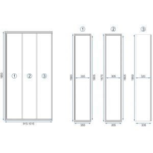 Душевая дверь Rea Alex Black REA-K9639 параметры
