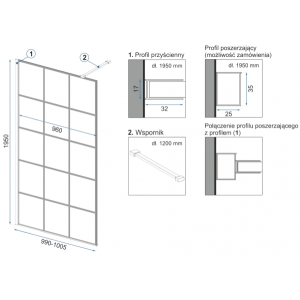 Душевая стенка Rea Bler-1 REA-K7955 параметры