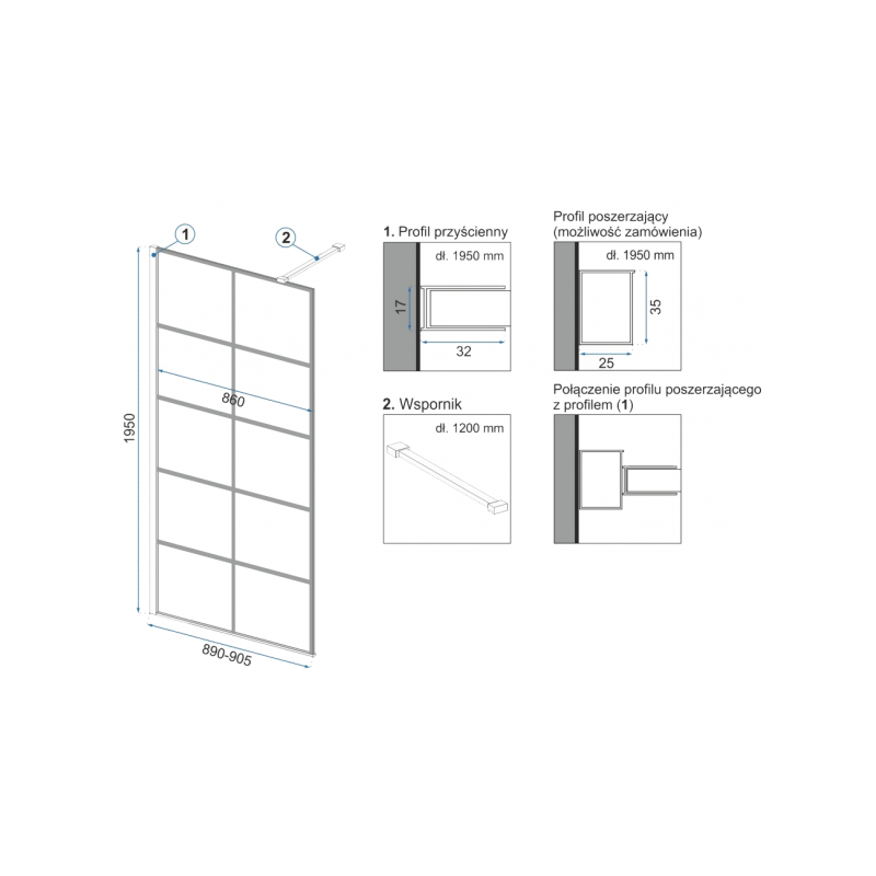 Душевая стенка Rea Bler-1 REA-K7953 параметры