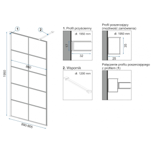 Душевая стенка Rea Bler-1 REA-K7953 параметры