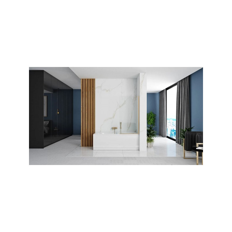 Душевая шторка Rea Elegant Gold REA-W5600 вид спереди