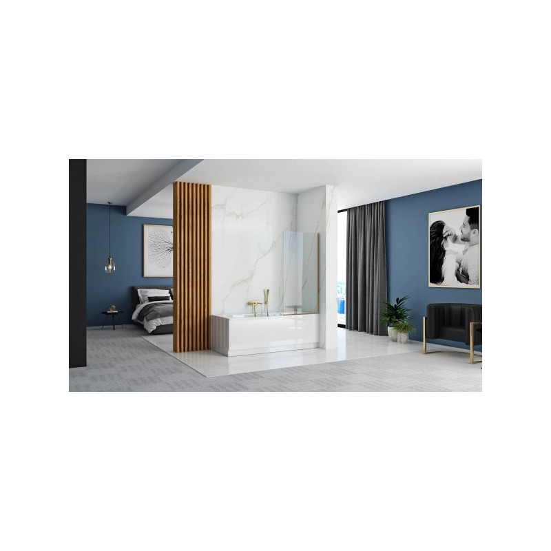 Душевая шторка Rea Elegant Gold REA-W5600 вид сбоку