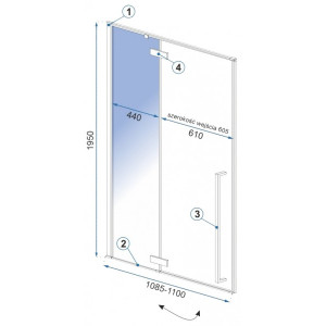 Душевая дверь Rea Fargo REA-K6325 параметры