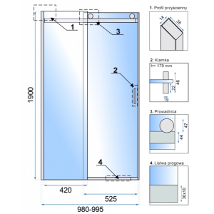 Душевая дверь Rea Nixon-2 REA-K5012 параметры
