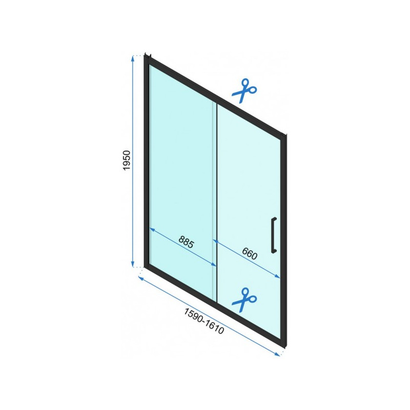 Душевая дверь Rea Rapid Slide REA-K6406 параметры