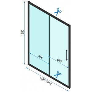 Душевая дверь Rea Rapid Slide REA-K6406 параметры