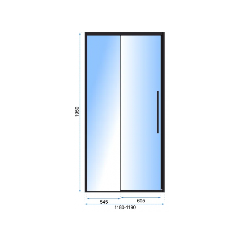 Душевая дверь Rea Solar Black REA-K6312 параметры