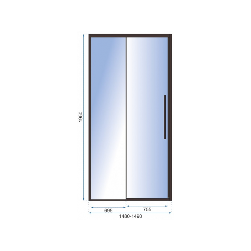 Душевая дверь Rea Solar Black REA-K6360