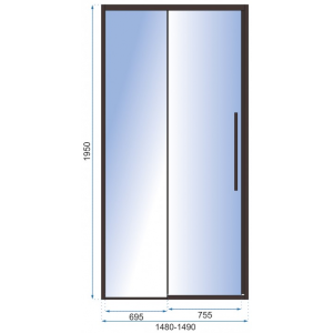 Душевая дверь Rea Solar Black REA-K6360 параметры