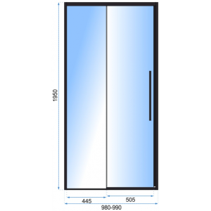 Душевая дверь Rea Solar Black REA-K6512 параметры
