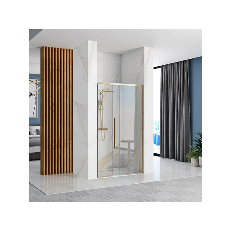 Душевая дверь Rea Solar Gold REA-K6548 с раскрытой дверцей