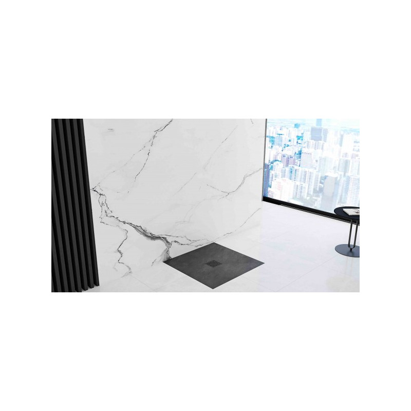 Душевой поддон Rea Rock Black REA-K4581 90x90 в