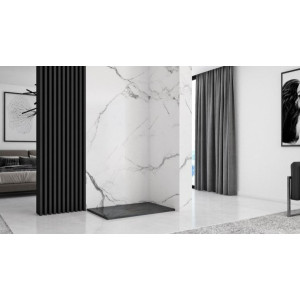 Душевой поддон Rea Stone Black REA-K9603 120x90 в интерьере