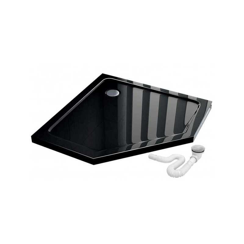Душевой поддон Rea Diamond Black REA-K8543 90x90 c сифоном