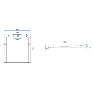 Душевой поддон Rea Grand White REA-K4590 100x80 размеры