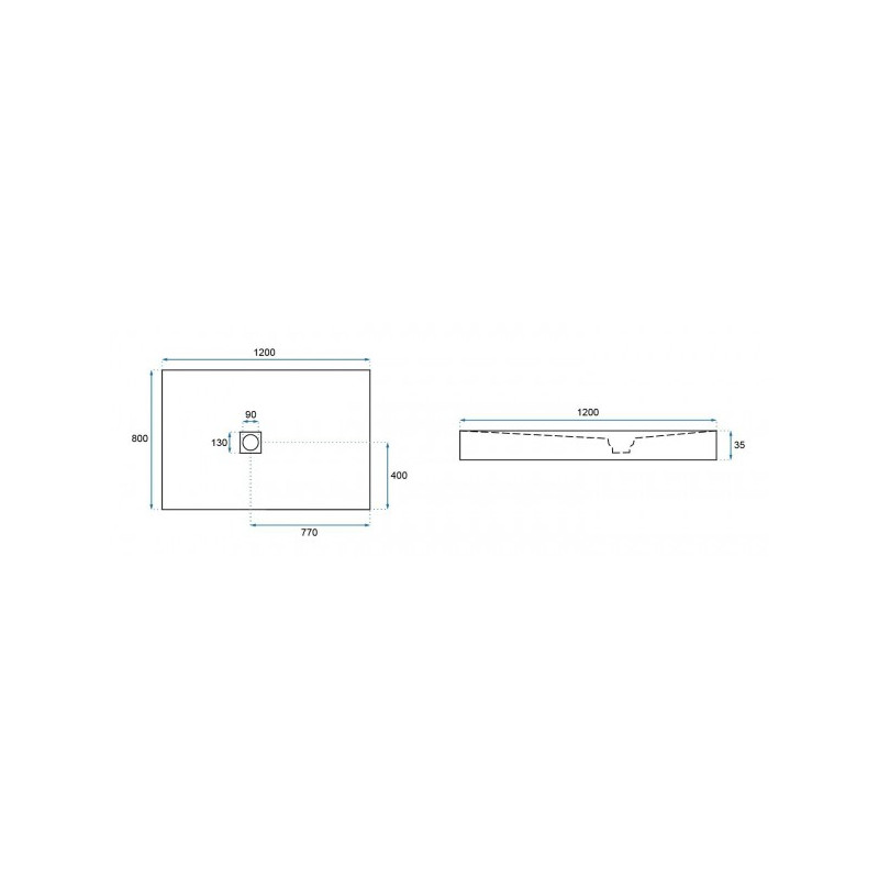 Душевой поддон Rea Rock Grey REA-K4583 120x80 размеры
