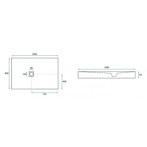 Душевой поддон Rea Rock Grey REA-K4583 120x80 размеры