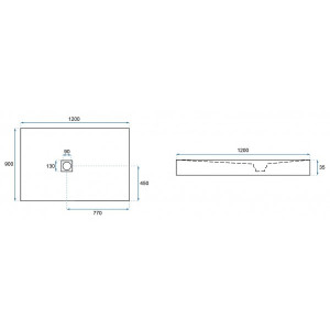 Душевой поддон Rea Rock Grey REA-K4584 120x90 размеры