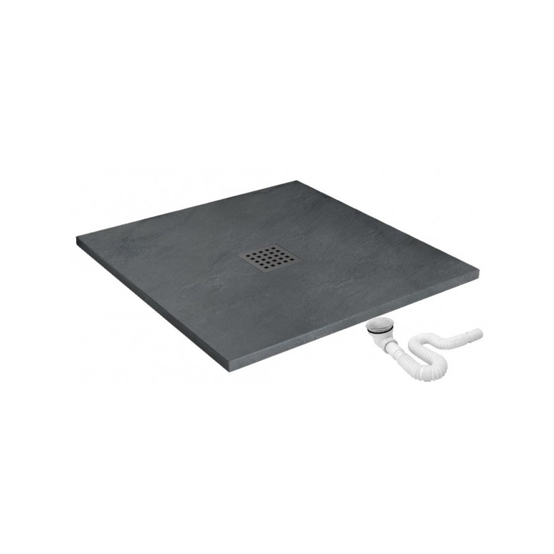 Душевой поддон Rea Rock Grey REA-K4585 90х90 с сифоном