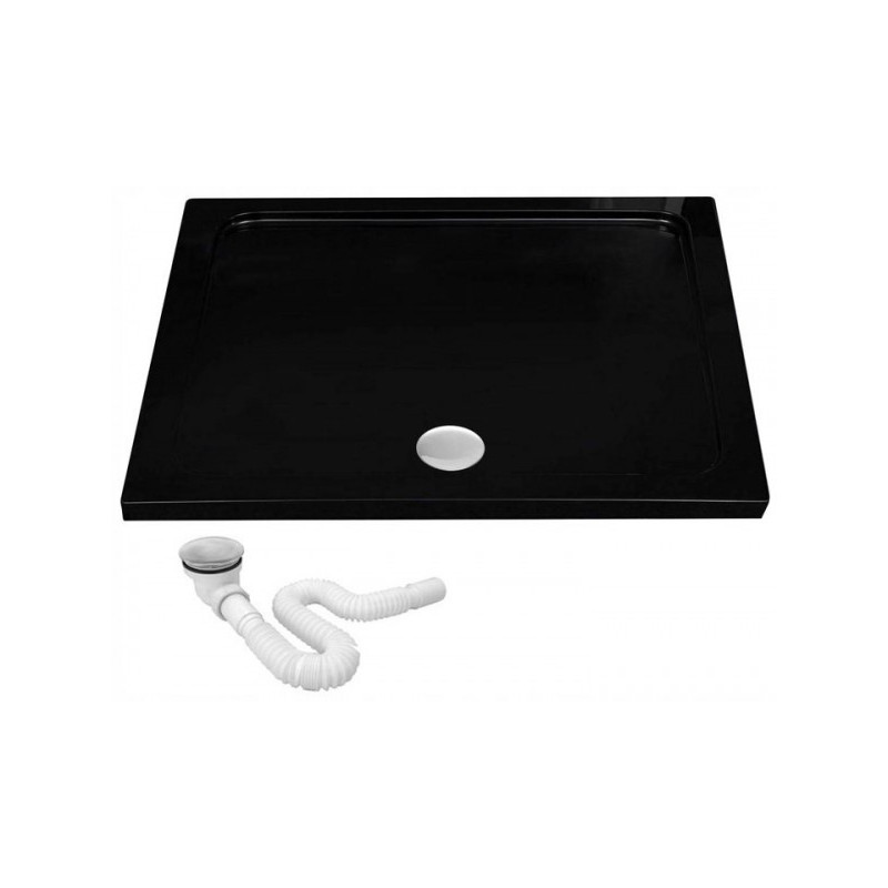 Душевой поддон Rea Savoy Black REA-K4087 100x80 c сифоном