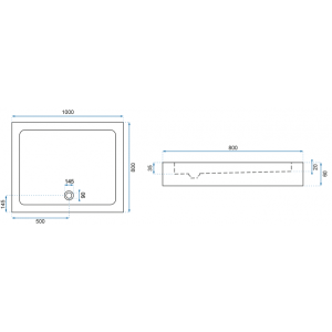 Душевой поддон Rea Savoy Black REA-K4087 100x80 размеры