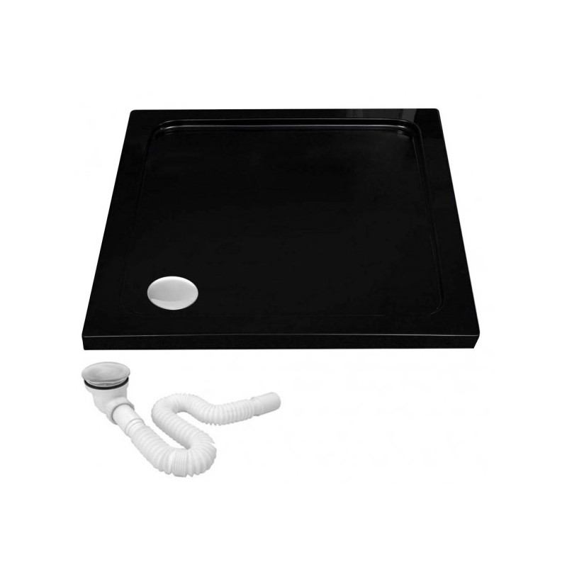 Душевой поддон Rea Savoy Black REA-K4803 90x90 с сифоном