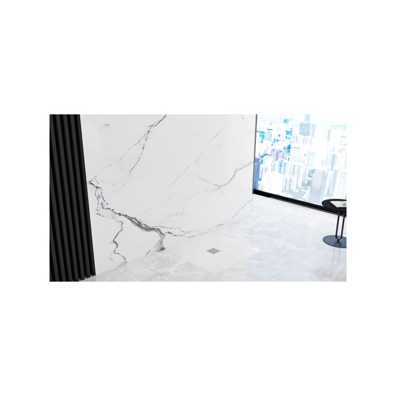 Душевой поддон Rea Rock White REA-K5580 90x90 в интерьере