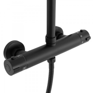 Душевая система Rea Bliss Black REA-P8804 термостат