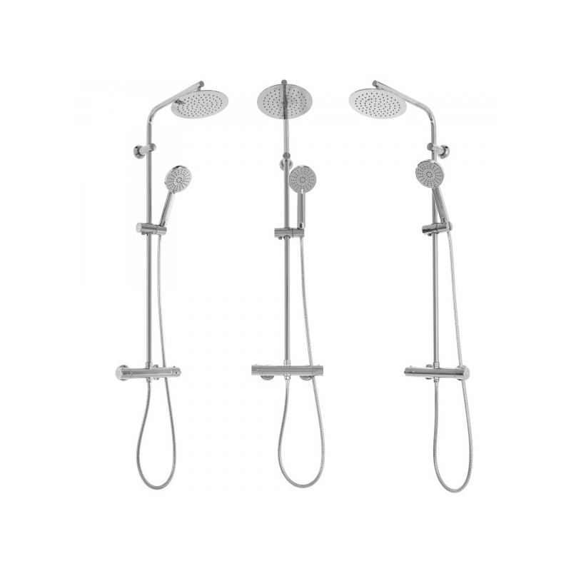 Душевая система Rea Bliss Chrome REA-P8805 вид с разных сторон