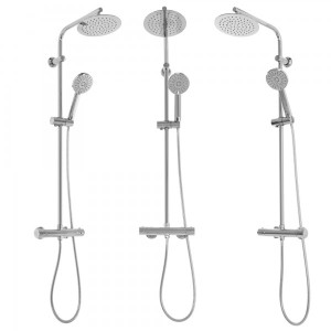 Душевая система Rea Bliss Chrome REA-P8805 вид с разных сторон