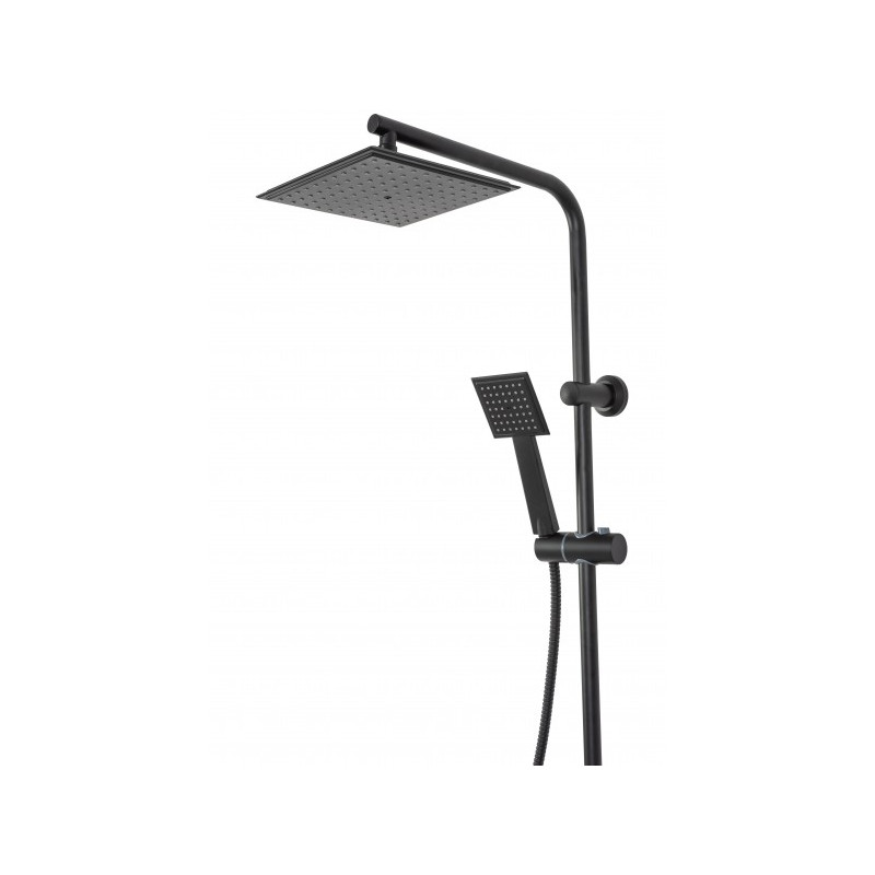Душевая система Rea Bravo Black REA-P0636 верхний душ