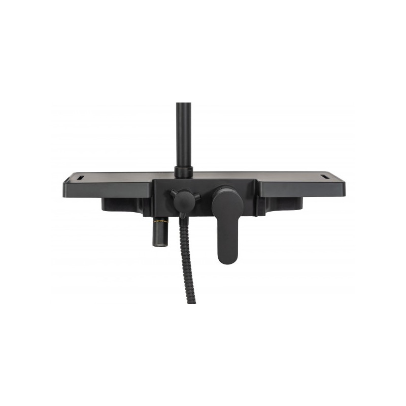 Душевая система Rea Bravo Black REA-P0636 полка