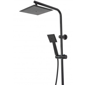 Душевая система Rea Bravo Black REA-P0636 верхний душ
