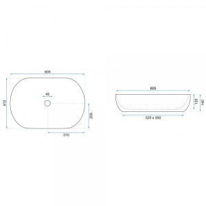 Умывальник Rea Cleo - размер
