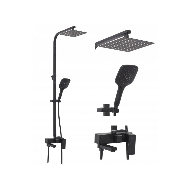 Душевая система Rea Fort Black Mat REA-P9861 комплект