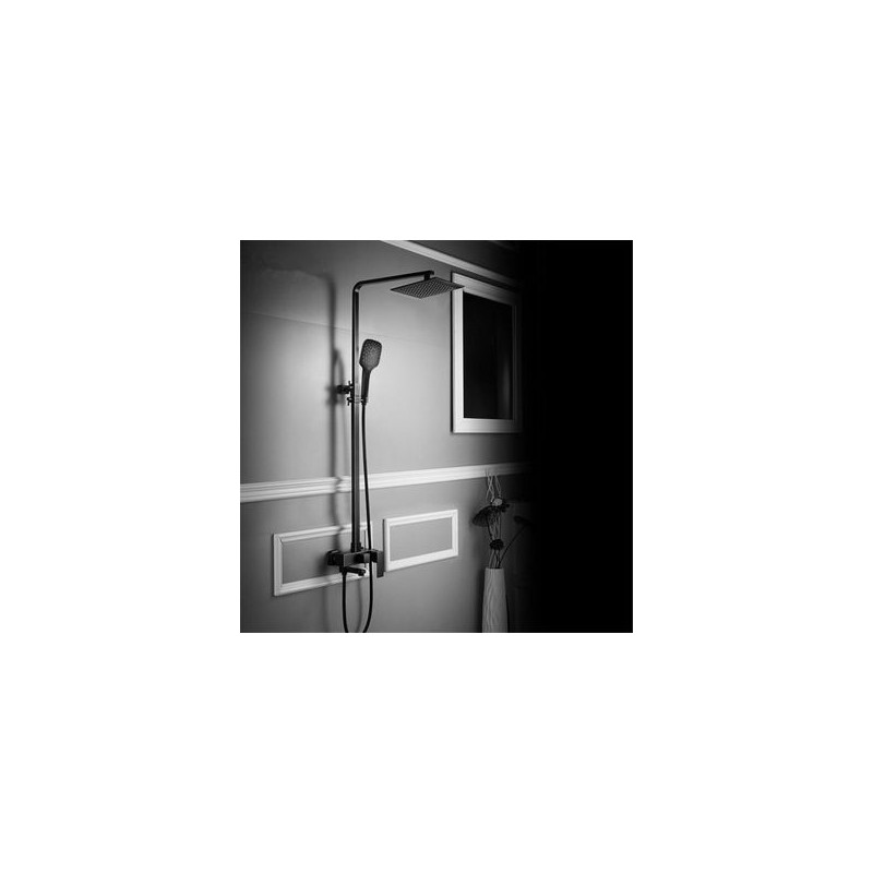 Душевая система Rea Fort Black Mat REA-P9861 в интерьере