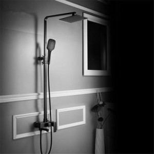 Душевая система Rea Fort Black Mat REA-P9861 в интерьере