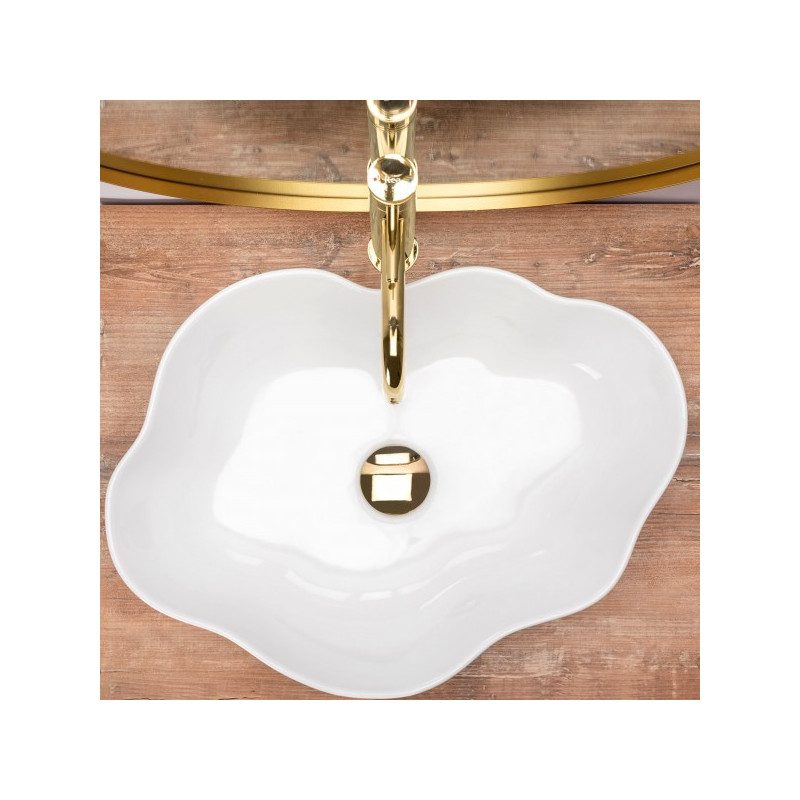 Умывальник Rea Pearl White - вид сверху