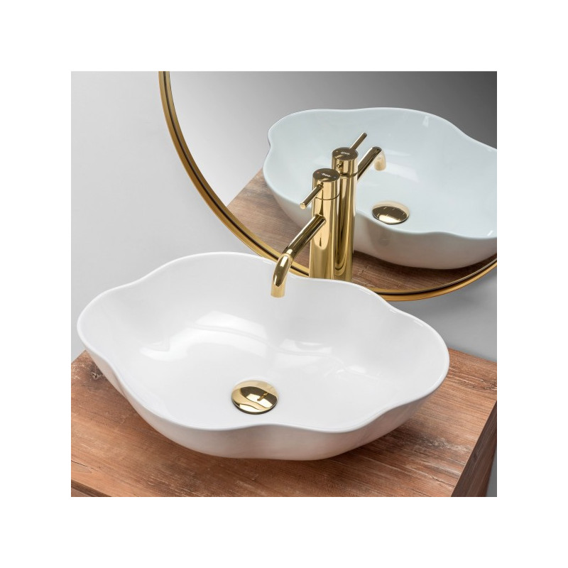 Умывальник Rea Pearl White - общий вид